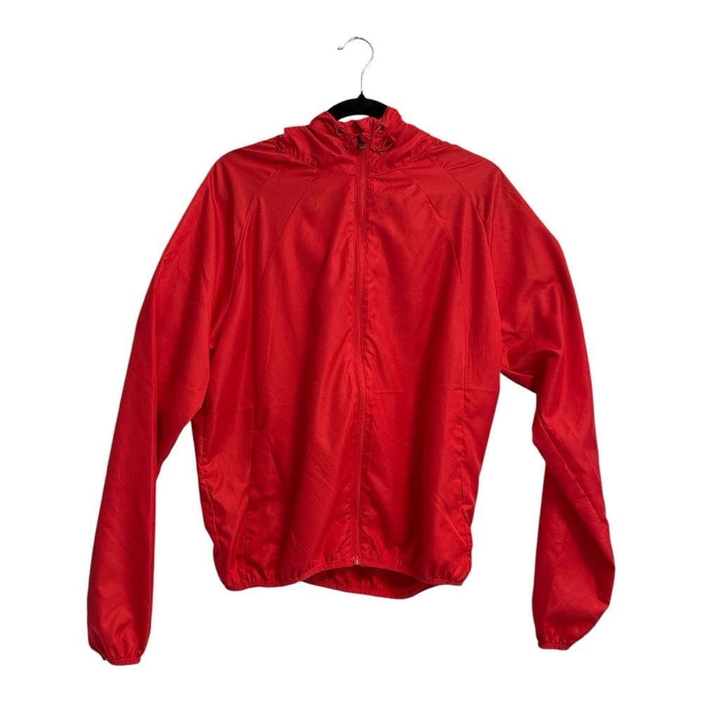 Bright Red Hooded Jacket